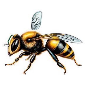 Hand-drawn Queen Bee Sketch Png 2 PNG Image