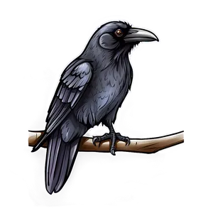 Hand-drawn Raven Sketch Png 45 PNG Image