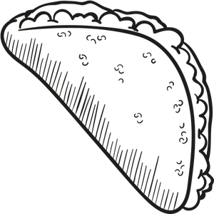 Hand Drawn Taco Illustration PNG Image