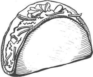 Hand Drawn Taco Sketch.png PNG Image
