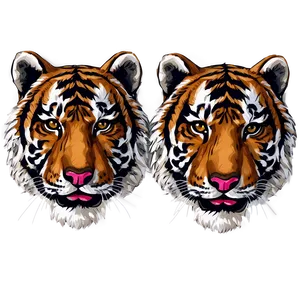 Hand Drawn Tiger Face Png Kqa PNG Image