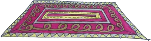 Hand Drawn Traditional Carpet Design PNG Image