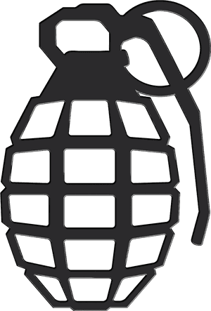 Grenade Black And White, HD Png Download PNG image with transparent background
