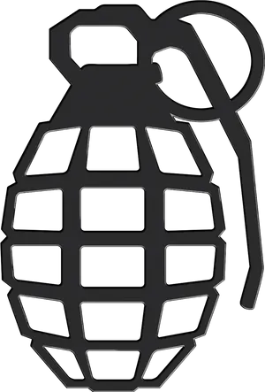 Hand Grenade Silhouette PNG Image