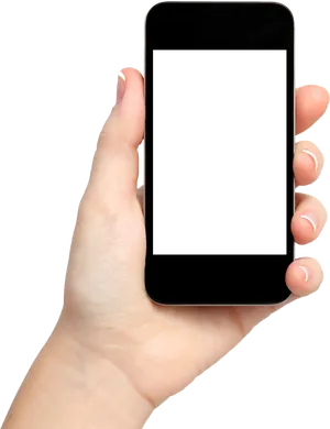 Hand Holding Blank Smartphone.png PNG Image