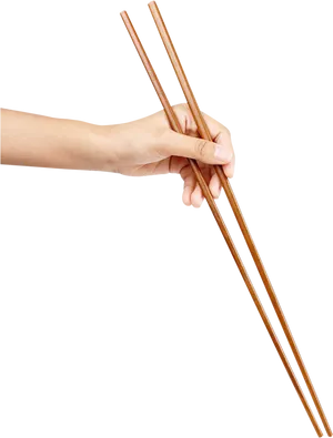 Hand Holding Chopsticks PNG Image