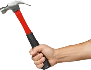 Hand Holding Claw Hammer PNG Image