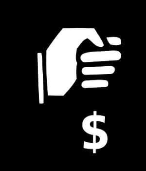 Hand Holding Dollar Sign Icon PNG with transparent background