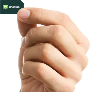 Hand Holding Invisible S I M Card PNG Image