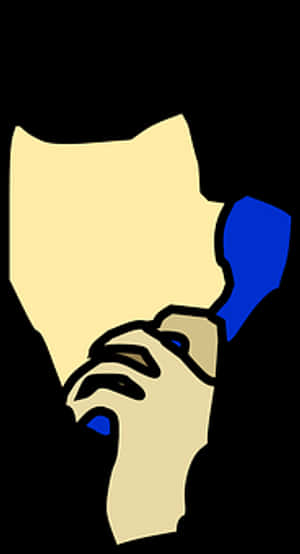 Hand Holding Phone Vector Art PNG image with transparent background