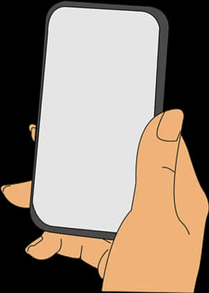 Hand Holding Smartphone Vector PNG image with transparent background