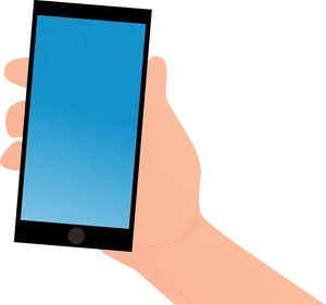 Hand Holding Smartphone Vector PNG Image