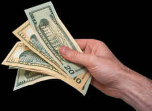 Hand Holding U S Currency PNG