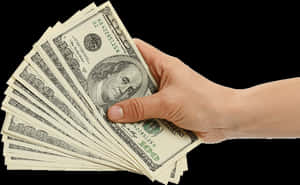 Hand Holding U S Dollar Bills PNG