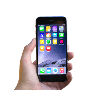 Hand Holdingi Phone Display PNG image with transparent background
