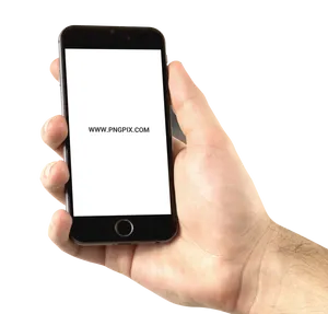 Hand Holdingi Phone Mockup PNG Image