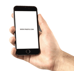 Hand Holdingi Phone Mockup PNG image with transparent background