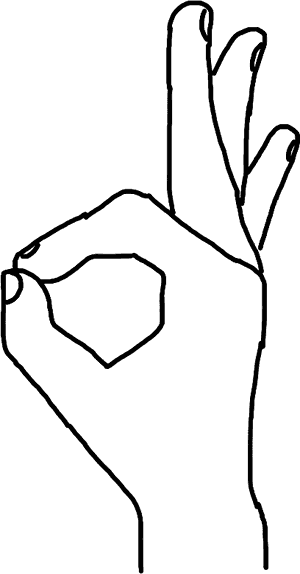 #ok#okhand#ok Hand #freetoedit - Transparent Ok Hand White, HD Png Download PNG image with transparent background