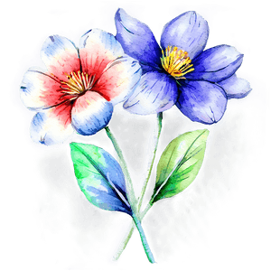 Hand Painted Flowers Watercolor PNG 79 PNG image with transparent background