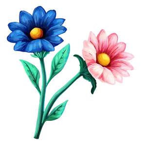 Hand Painted Indie Flower Png 06252024 PNG Image