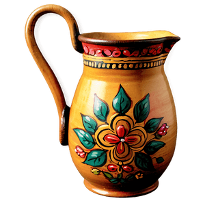 Hand-Painted Jug PNG vdg PNG with transparent background