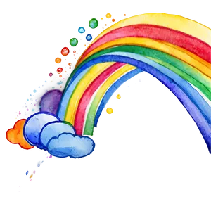 Hand Painted Watercolor Rainbow Png Vpp86 PNG Image