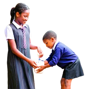 Hand Washing In School Setting Png Mgy97 PNG Image