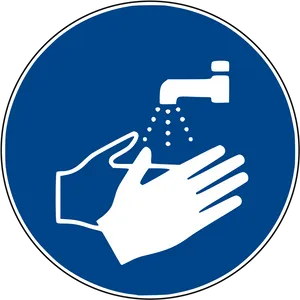 Hand Washing Instruction Sign PNG Image