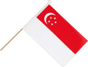 Hand Waving Flag Of Singapore Png, Transparent Png PNG image with transparent background