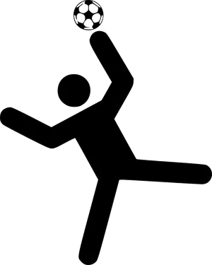 Handball Player Silhouette.png PNG Image