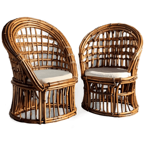 Handcrafted Rattan Armchair PNG ahv PNG image with transparent background