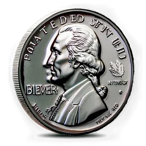 Handcrafted Silver Coin Sketch Png 06272024 PNG Image