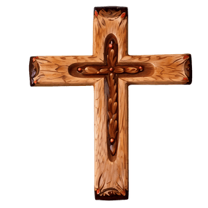 Handcrafted Wooden Cross PNG yhv PNG image with transparent background