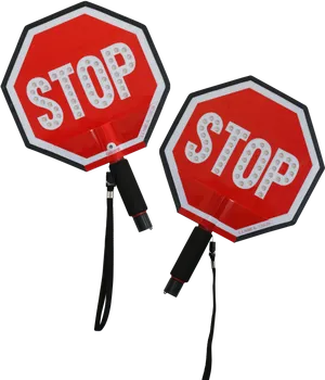 Handheld L E D Stop Signs PNG Image