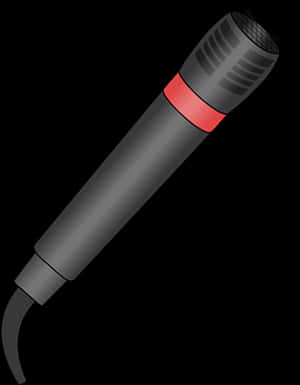 Handheld Microphone Vector Illustration PNG image with transparent background