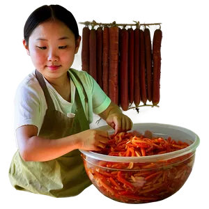 Handmade Kimchi Preparation Png Sgy PNG Image