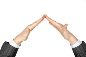 Hands Forming Peak Gesture PNG Image