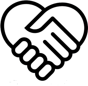 Handshake Heart Symbol Friendship Graphic PNG image with transparent background