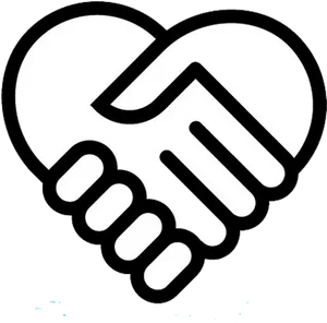 Handshake Heart Symbol Friendship Graphic PNG Image