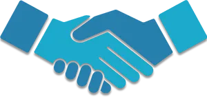 Handshake Icon Blue Background PNG Image