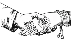 Handshake Vintage Clipart PNG Image