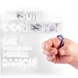 Handwriting Distorted Text Holding Clip PNG