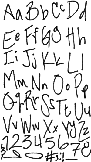 #alphabet #handwritten #handwriting #font #letters - Alphabet Handwriting Fonts, HD Png Download PNG image with transparent background