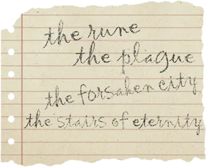 Handwritten Phraseson Lined Paper PNG Image