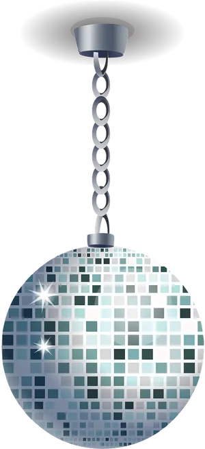 Hanging Disco Ball Illustration PNG Image