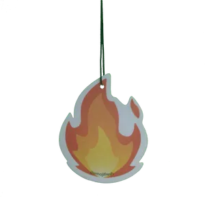 Hanging Fire Emoji Air Freshener PNG Image