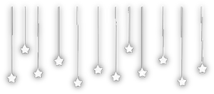 Hanging Stars Silhouette PNG Image