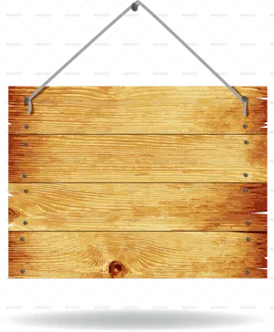 Hanging Wooden Sign Background PNG Image