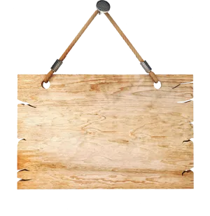 Hanging Wooden Sign Plaque PNG Image