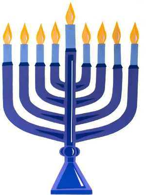 Hanukkah Menorah Illustration PNG Image